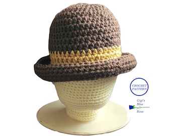 CROCHET PATTERN/The Charlie Bowler Hat/PDF Pattern