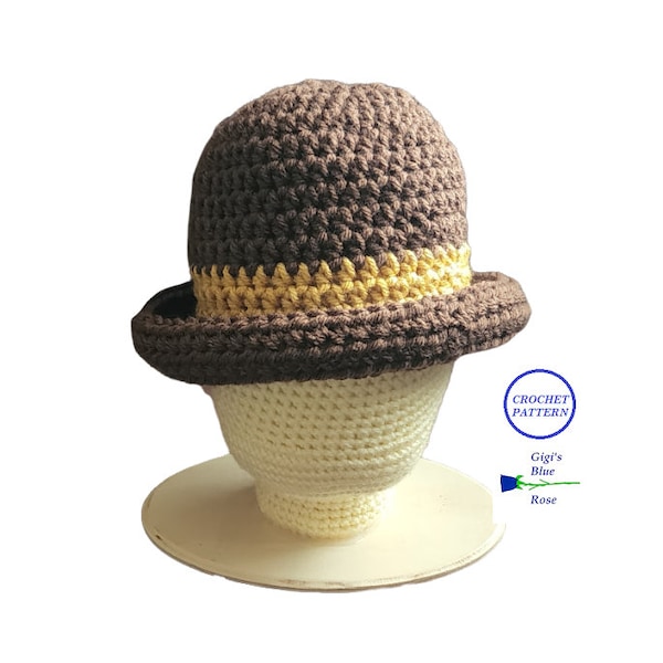 CROCHET PATTERN/The Charlie Bowler Hat/PDF Pattern