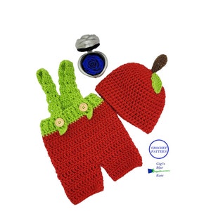 CROCHET PATTERN/Newborn Apple Beanie and Shorts Pattern/PDF Pattern