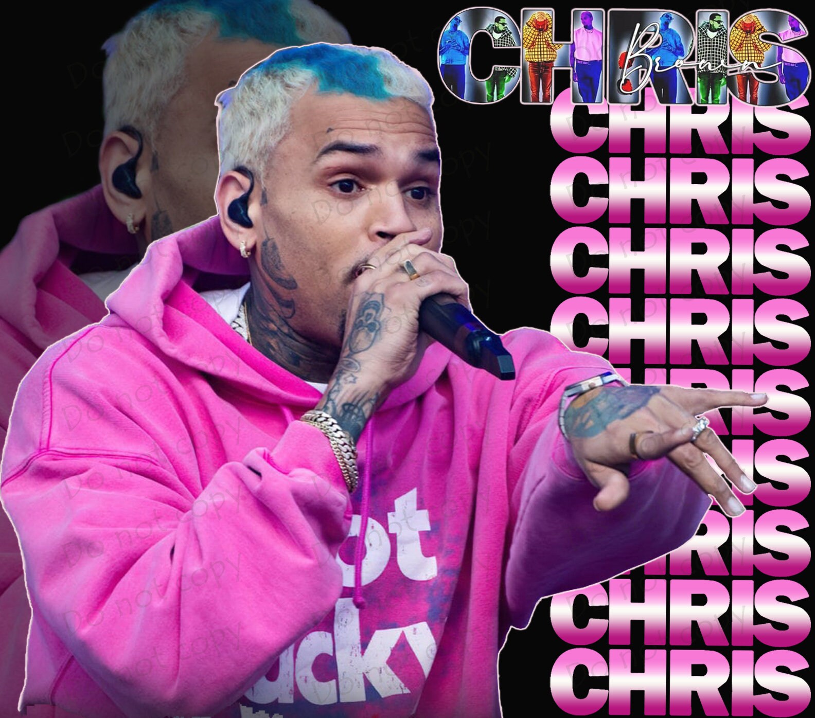 Chris Brown Tour 2024 Tumbler PNG, Chris Brown Fan 20oz Skinny Tumbler
