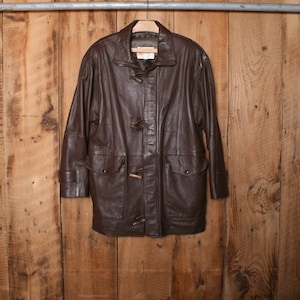 W.b. Place Leather Jacket - Etsy