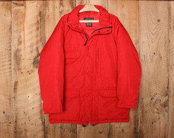 Sz. L | Vintage EDDIE BAUER Red Goose Down Insulated Thick Winter