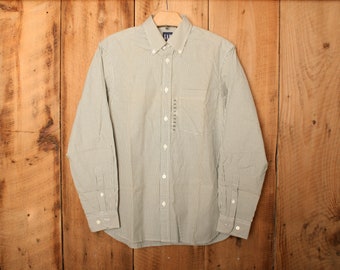 Sz. XS/S | Vintage Deadstock GAP Green & White Gigham Plaid