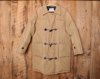 Men&#39;s Sz. L | Vintage THE COMPANY STORE Tan Down Insulated Toggle Parka