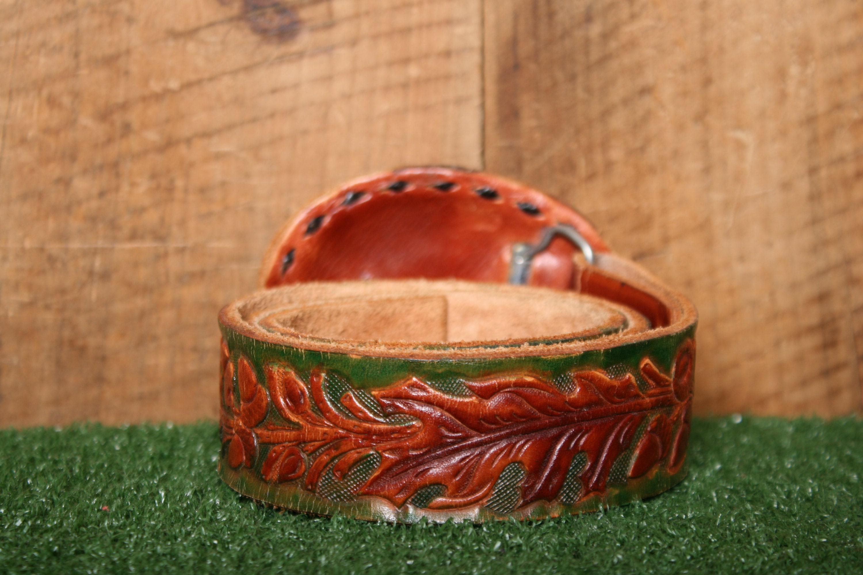 Al Stohlman Belt Brown Leather Embossed Western Longhorn Belt 32 justin-c11194-32-707287.jpg?v=  main image 4