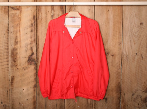 Women's Sz. XL | Vintage SEARS Red Nylon Fully Li… - image 1