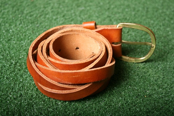 Vintage Braided Tan Leather Belt vintage 70s braided leather belt – 86 Vintage main image 3