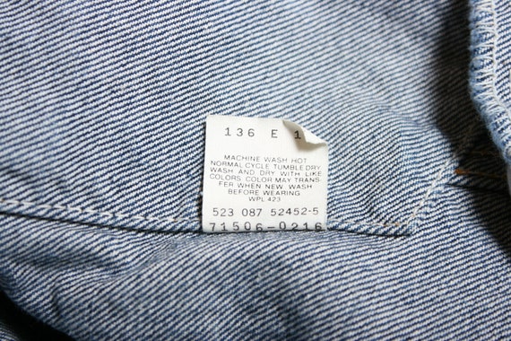 Sz. 50L | Vintage LEVI'S Model 71506-0216 Blue De… - image 9