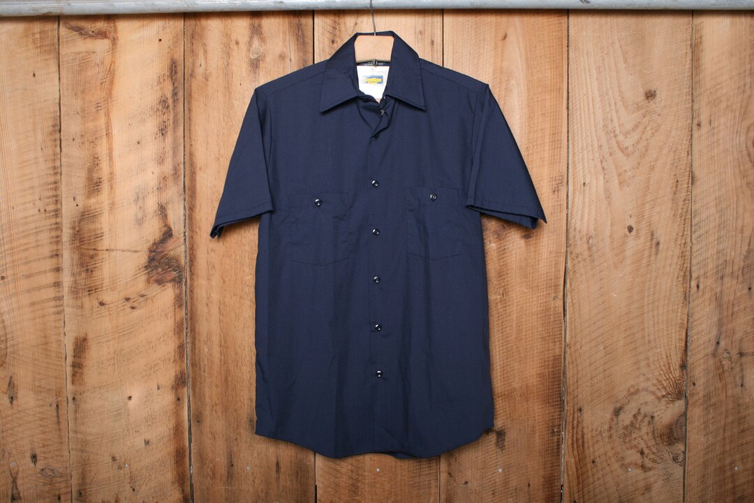 Sz. S | Vintage OSHKOSH B'GOSH Blue Short Sleeve Button Front Work