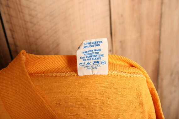 Sz. M/L | Vintage 70's SOFFE ATHLETIC Yellow 50/5… - image 5