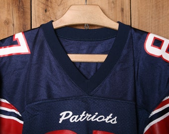 M Vintage RIPON ATHLETICS Patriots #87 Blue Mesh High