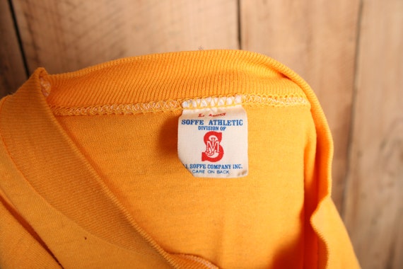 Sz. M/L | Vintage 70's SOFFE ATHLETIC Yellow 50/5… - image 4