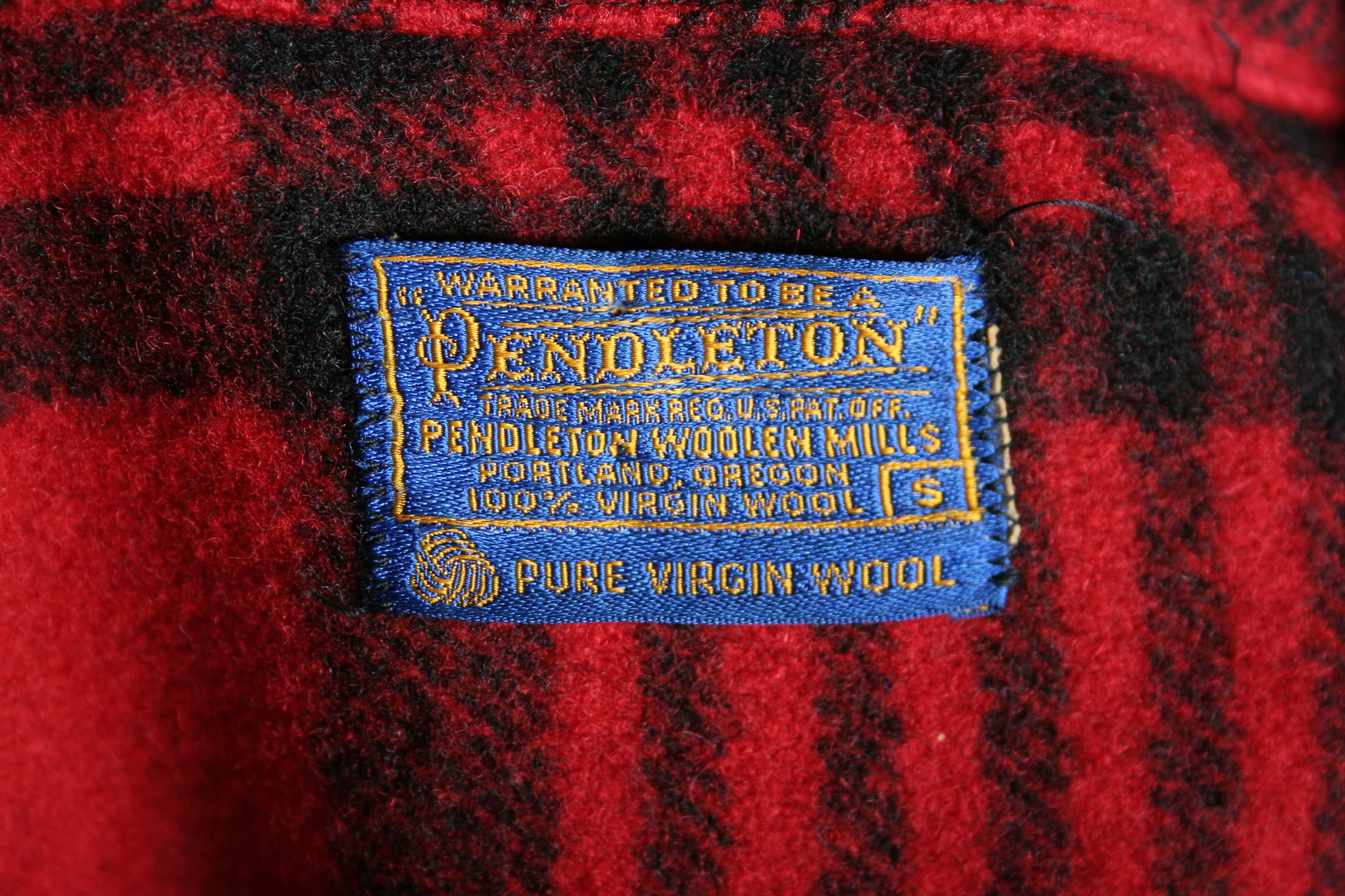 Sz. S | Vintage PENDLETON Red & Black Plaid Wool Cruiser Jacket - Etsy