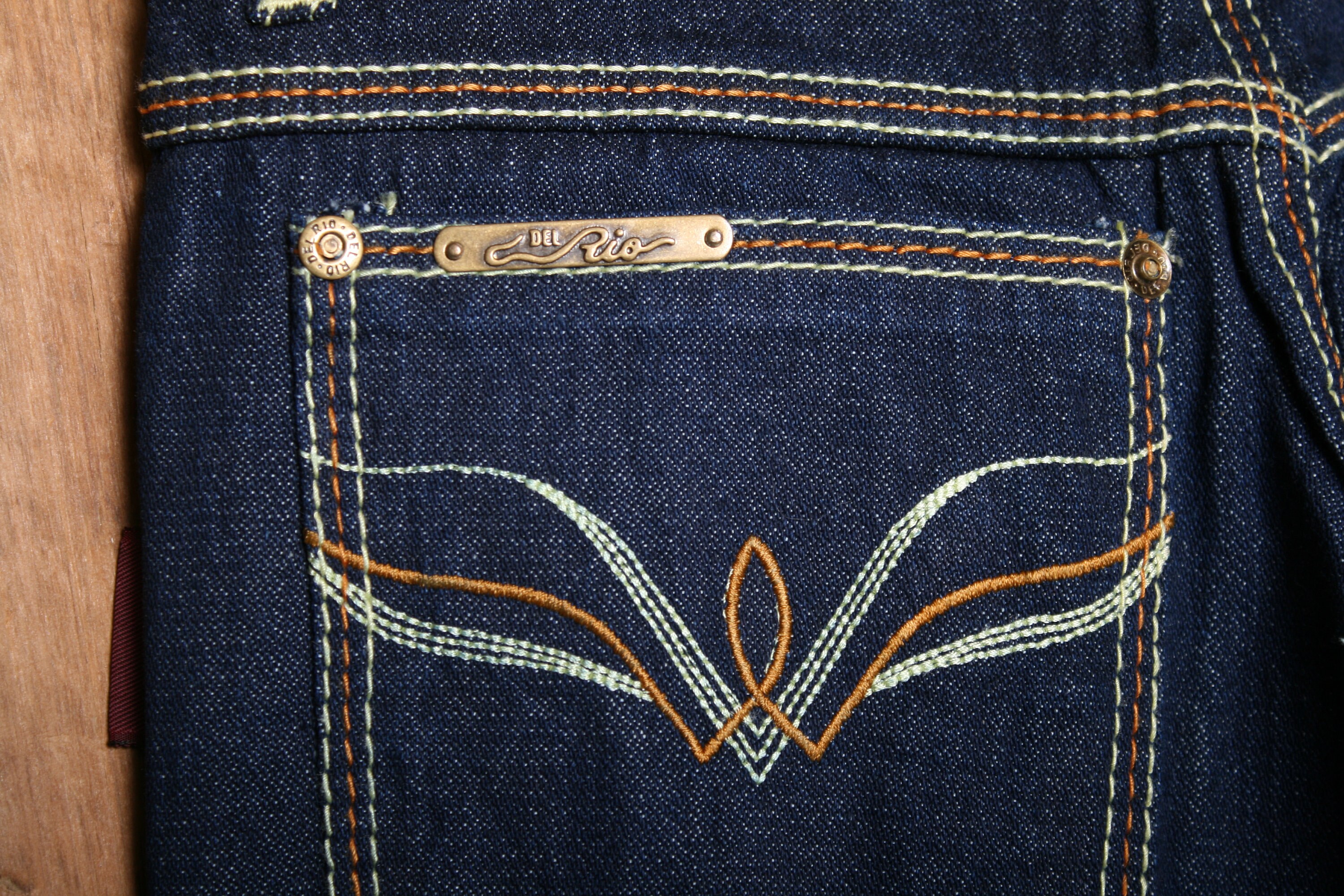 Sz. 28x36 | Vintage DEL RIO Indigo Blue 100% Cotton Denim