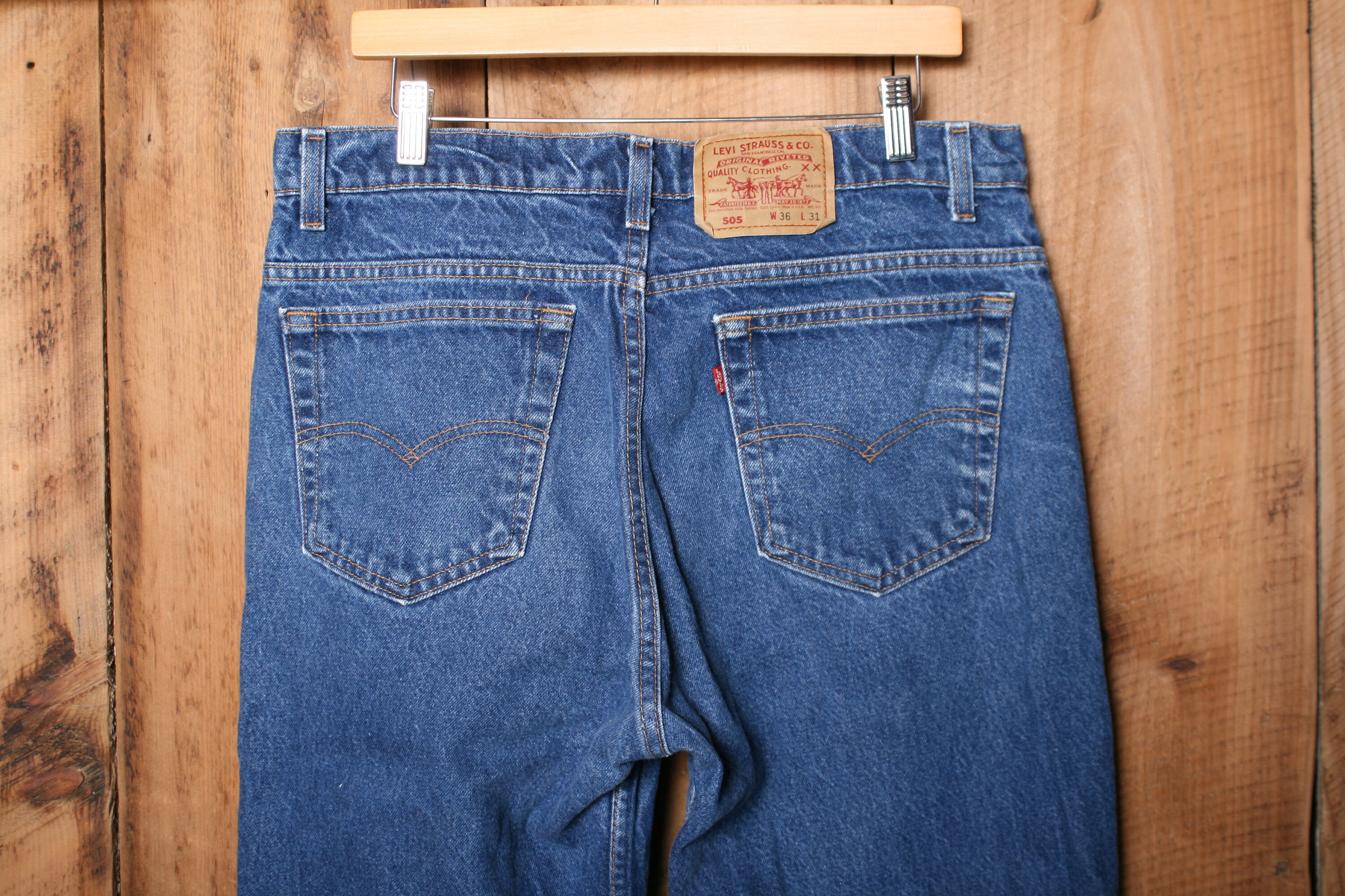 80S VINTAGE USA製　Levi's 505indigo W36L32 VINTAGE LEVIS 505 JEANS INDIGO SIZE W32 L29 MADE IN USA