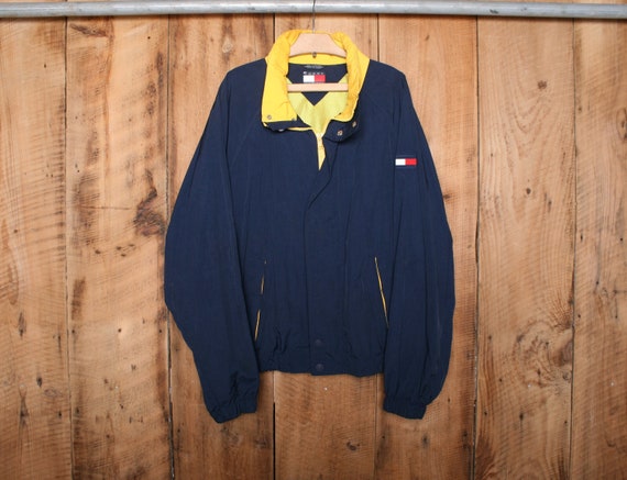 Sz. XL/2XL | Vintage TOMMY HILFIGER Blue Nylon Ho… - image 1