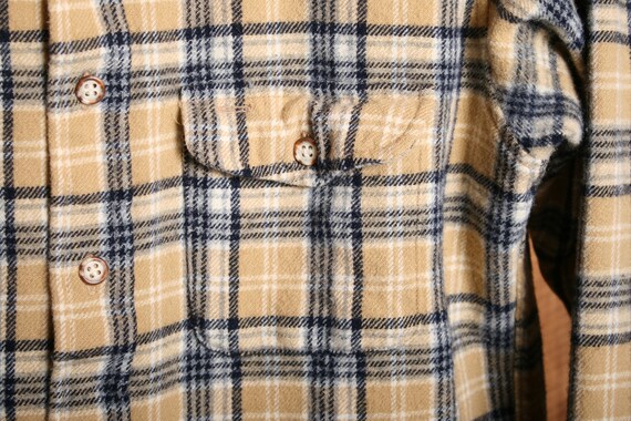 Sz. S Short | Vintage PENDLETON Lobo Tan & Blue P… - image 4