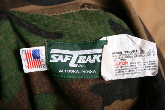 Sz. S | Vintage SAF-T-BAK Camouflage Lightweight … - image 7