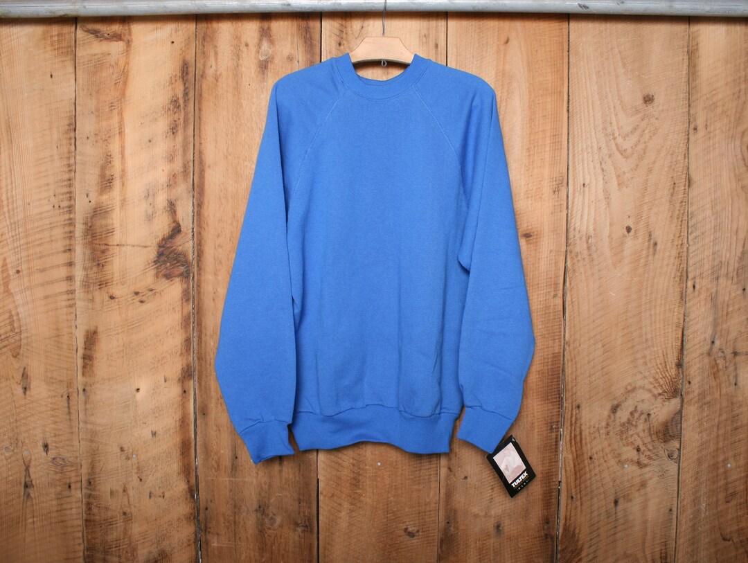 Sz. L | Vintage 90's TULTEX Maximum Sweats Blue Raglan 50/50