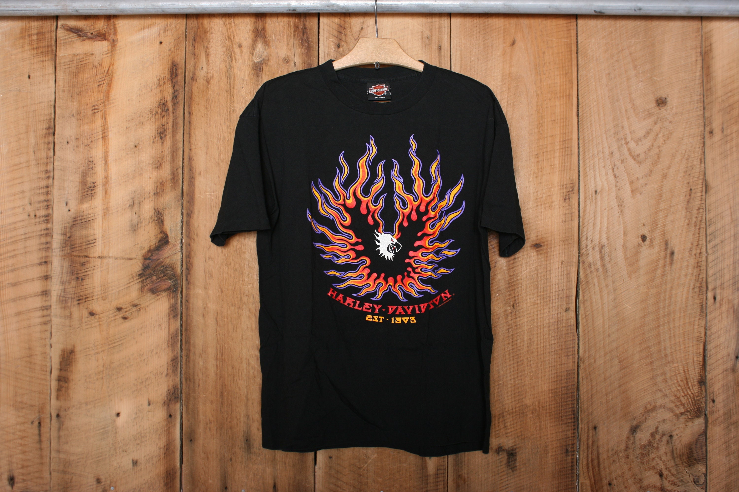 Vintage Harley Davidson Flame T Shirt - Gem