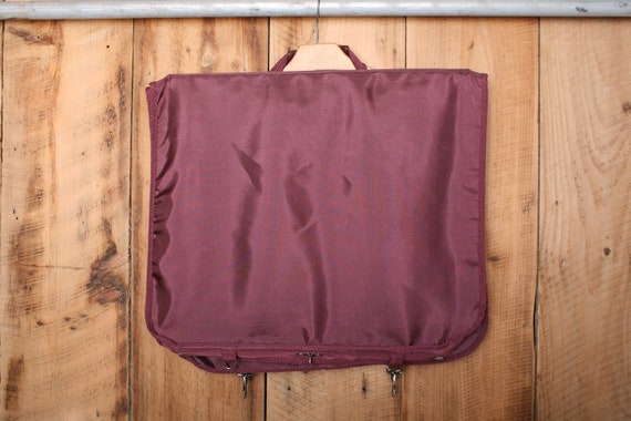Vintage 80 s PIERRE CARDIN Burgundy Nylon Canvas Garment Bag Etsy UK