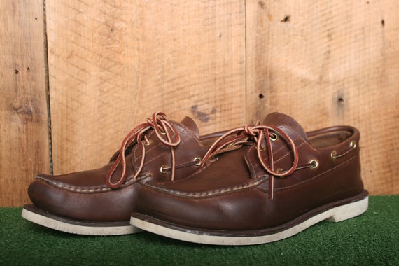 Men's Sz. 9.5 3E | Vintage RUSSELL MOCCASIN Brown Leather 2 Men's Sz. 9.5 3E | Vintage RUSSELL MOCCASIN Brown Leather 2