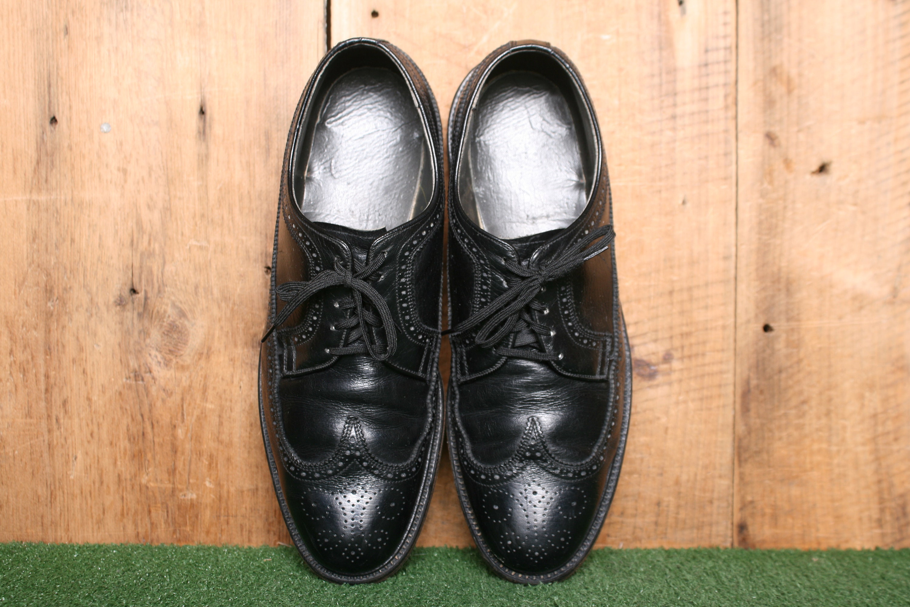 Mason Shoes 8.5 C Black Leather Velvet-Eez Lace Up Dress shoes Men main image 3