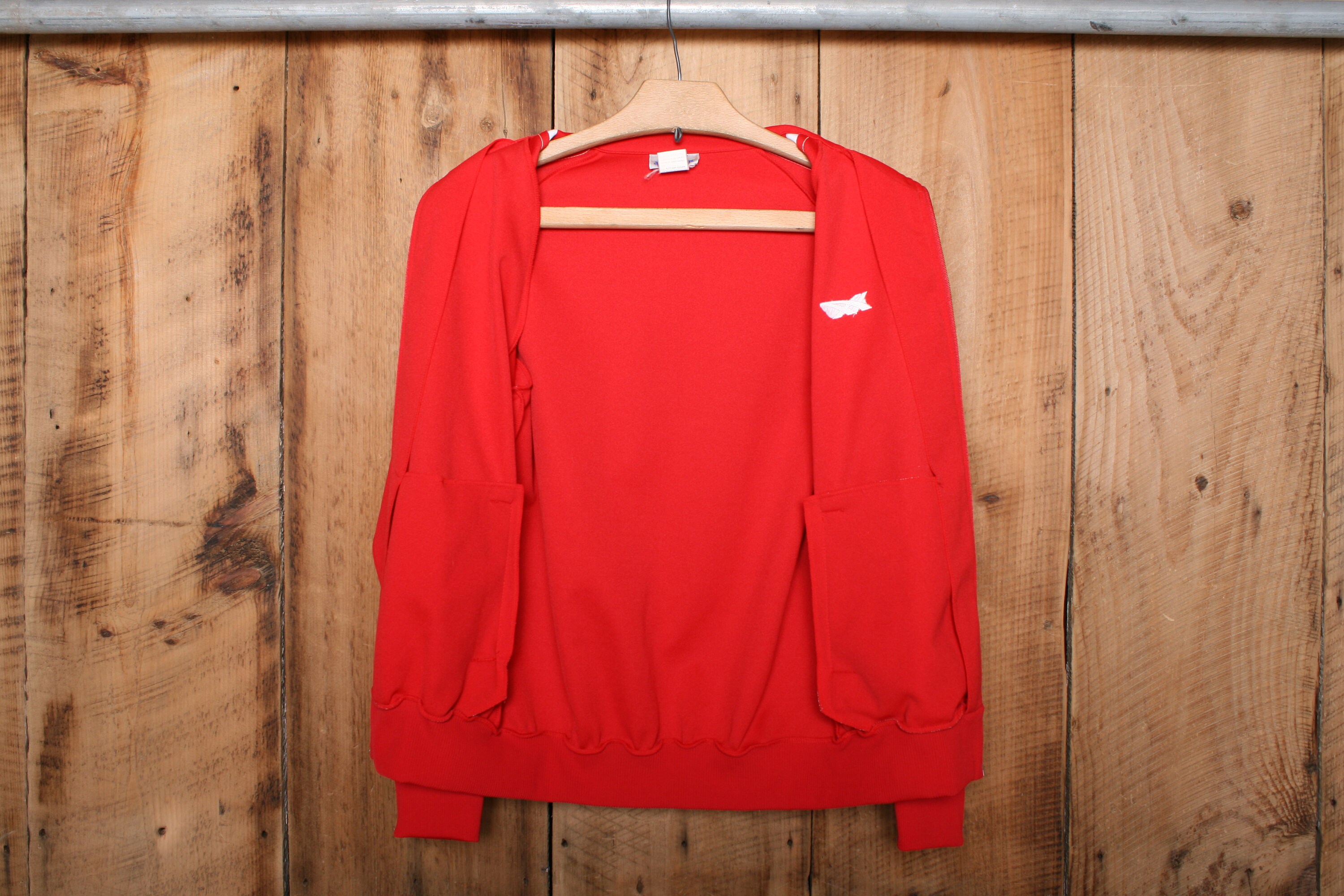 Sz. S | Vintage ASICS TIGER Red & White Striped Arm Triple