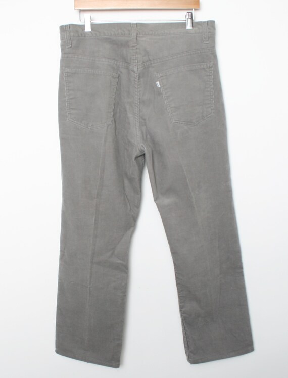 Men's 40x27 | Vintage LEVI'S 519 White Tab Gray Corduroy