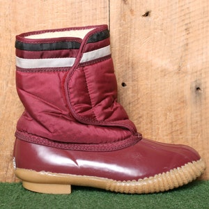 red sperry duck boots