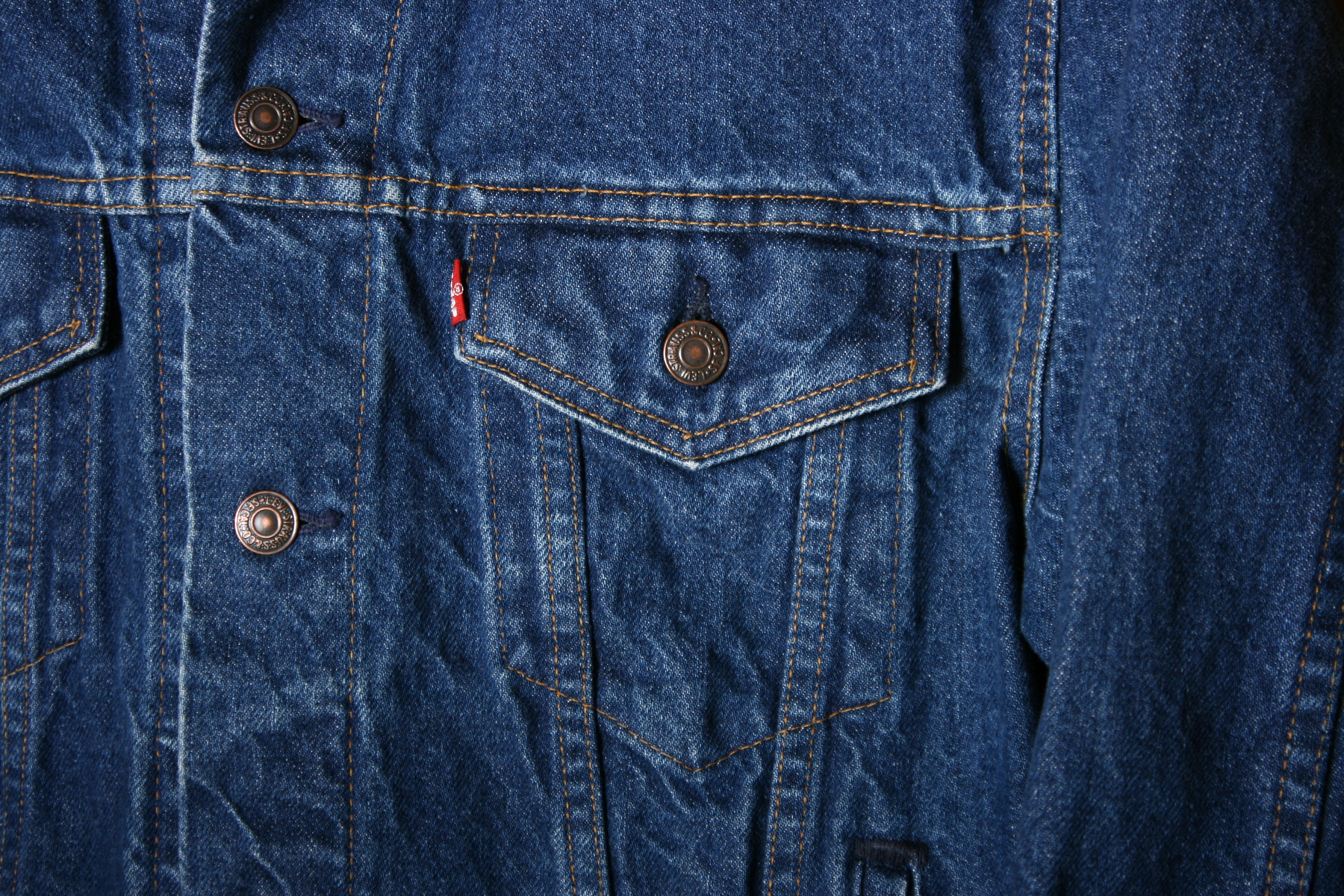Sz. 50L | Vintage LEVI'S Model 71506-0216 Blue Denim Trucker Jean