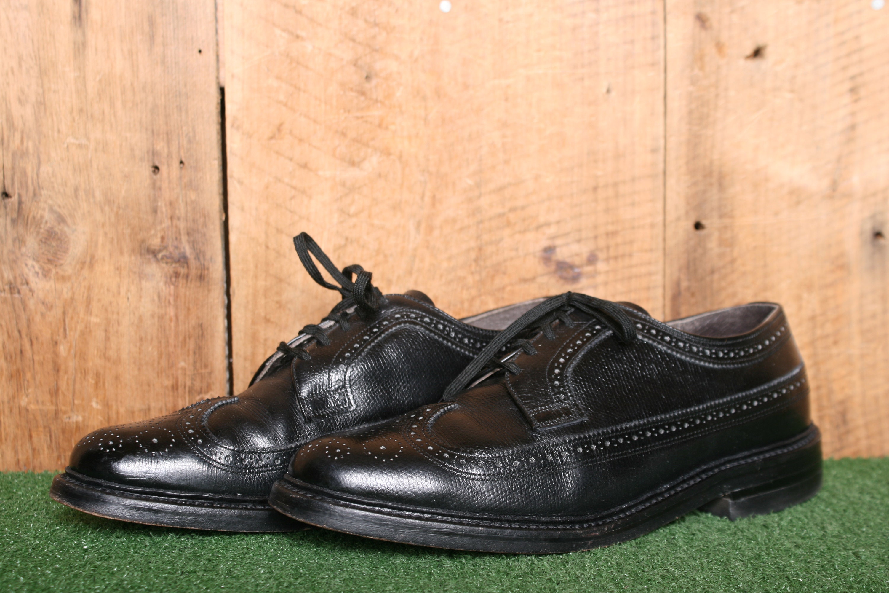 Men's Sz. 8.5 D Vintage Executive Imperials by MASON Black Leather