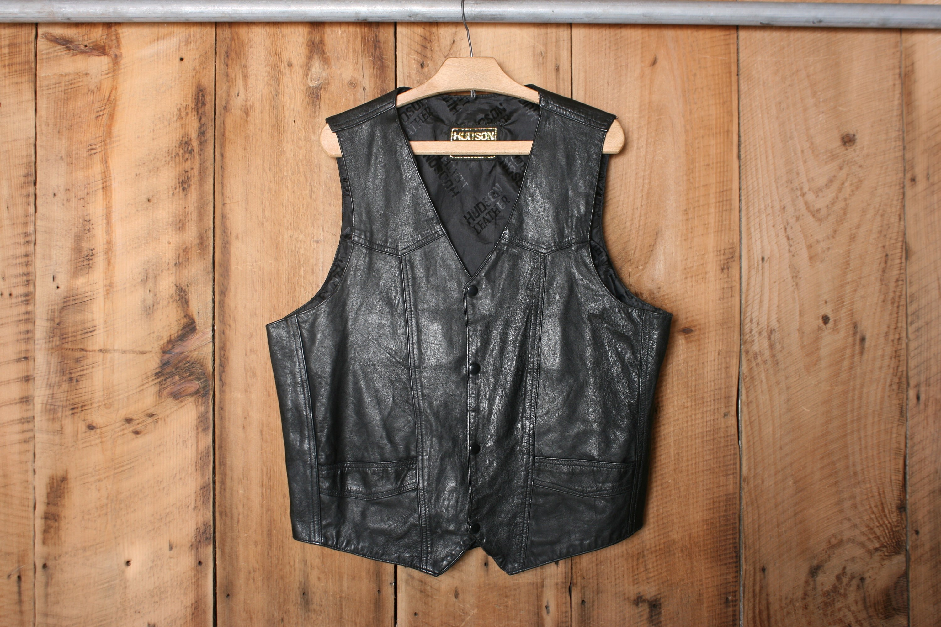 hudson leather vest