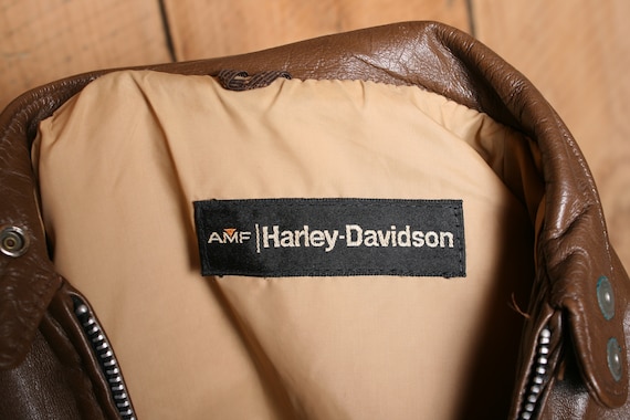 Women's Sz. XS/S | Vintage AMF Harley Davidson Caramel Brown