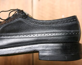 サイズ 9 B | ヴィンテージ FLORSHEIM 'Kenmoor' ブラック レザー 5 本