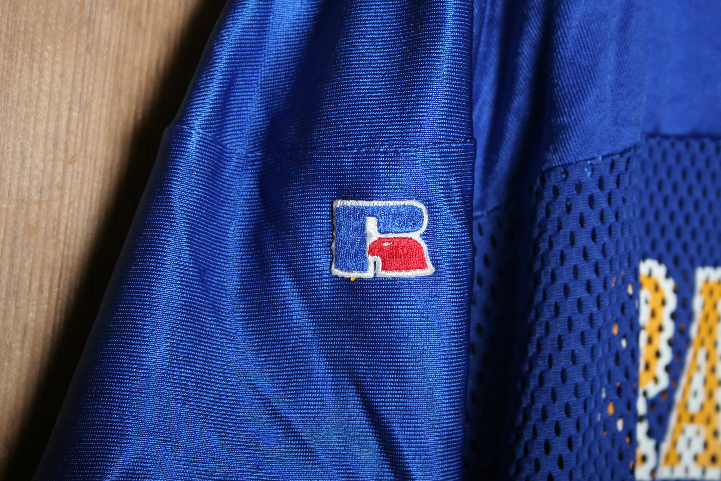 Sz. L (fits M Long) | Vintage RUSSESLL ATHLETIC Blue Mesh W