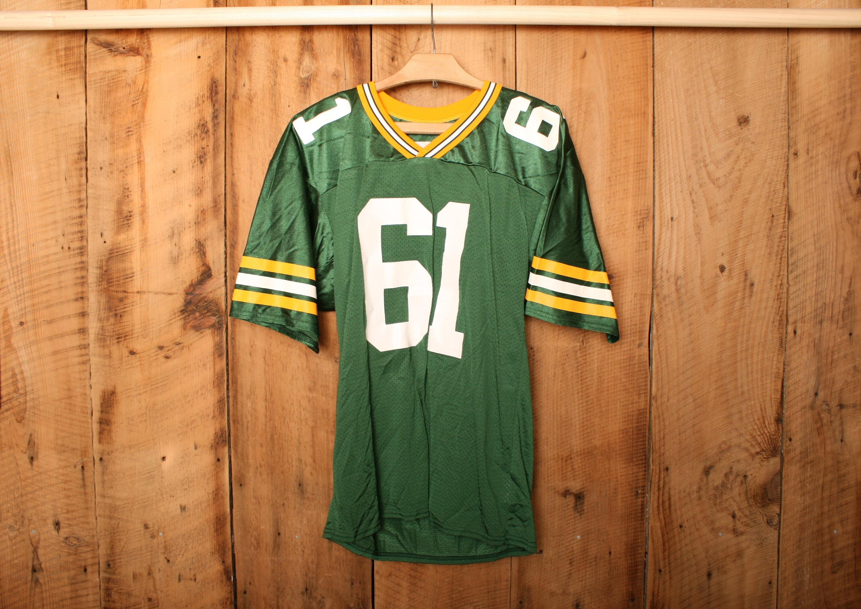 ビンテージ 90s NFL PACKERS メンズM ユニフォーム　ゲームシャツ Wilson NFL 2 USA製90`Sグリーンベイ・パッカーズゲームシャツ