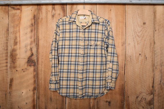 Sz. S Short | Vintage PENDLETON Lobo Tan & Blue P… - image 1