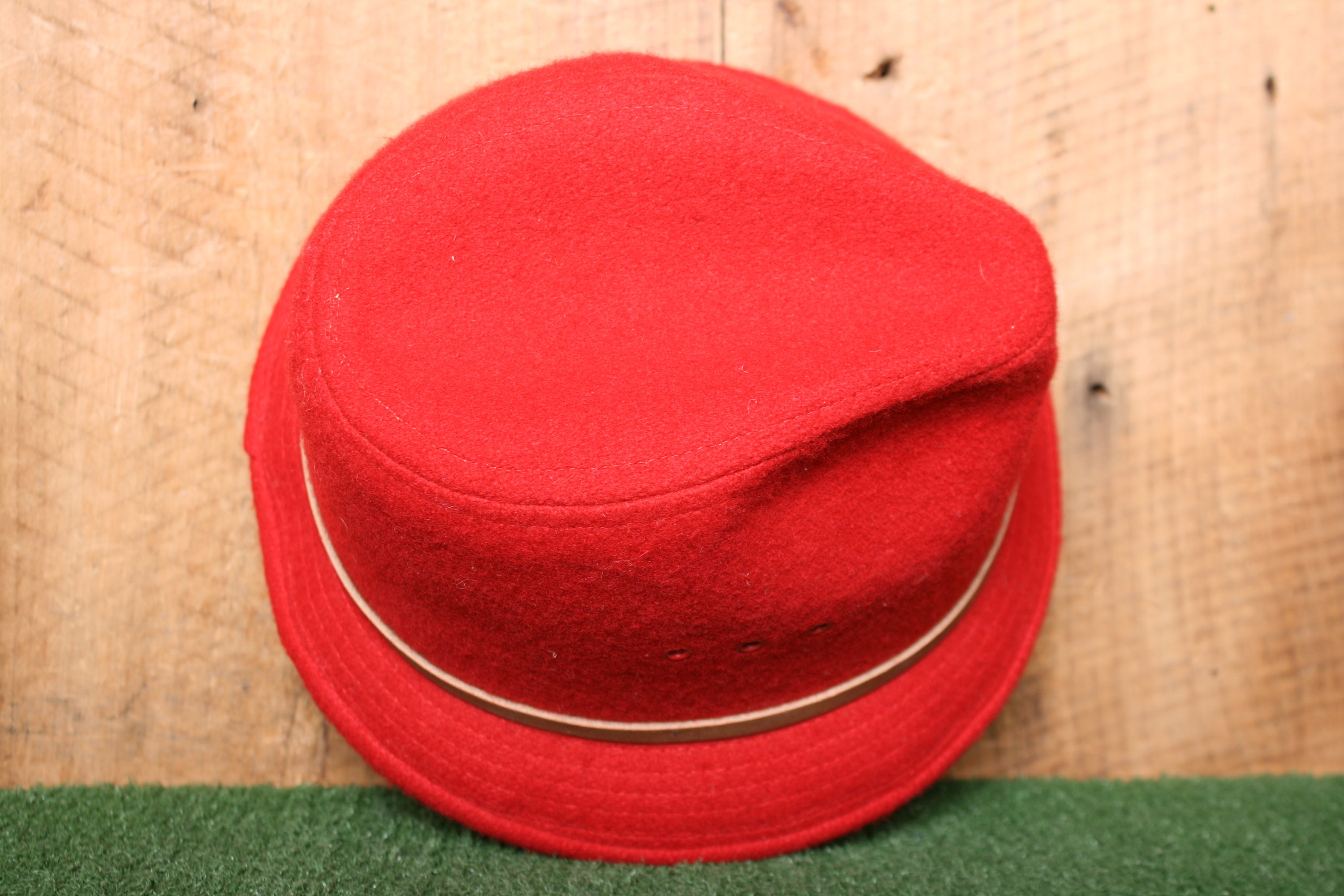 Sz. L (fits 7 1/4) | Vintage EDDIE BAUER Red Wool Blend  display picture 3