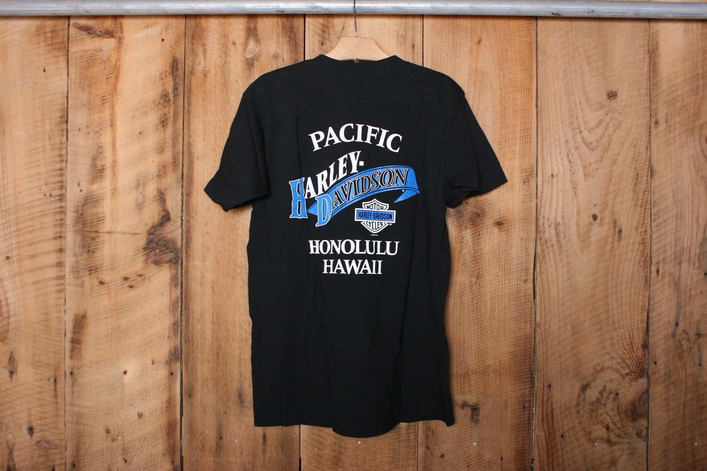 HARLEY-DAVIDSON Tシャツ 1995 L made in USA Vintage 1999 Harley Davidson Lightning AOP Shirt