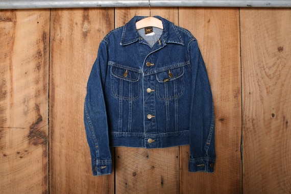 Kid's Sz. 12 | Vintage LEE Patd 153438 Blue Denim Trucker Jean