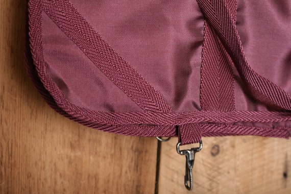 Vintage 80's PIERRE CARDIN Burgundy Nylon Canvas … - image 5