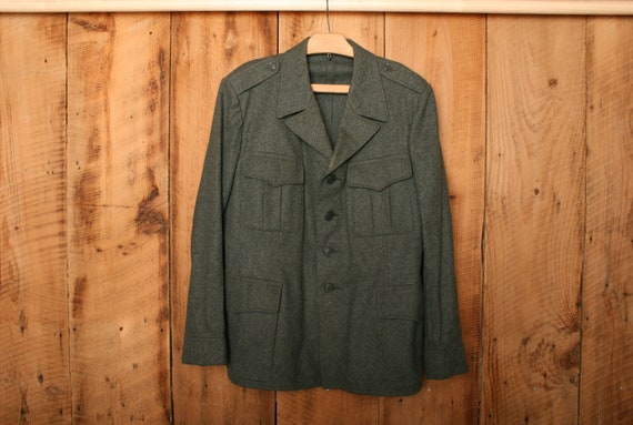Sz. M/L | Vintage Swiss Army Blue Wool Military Me
