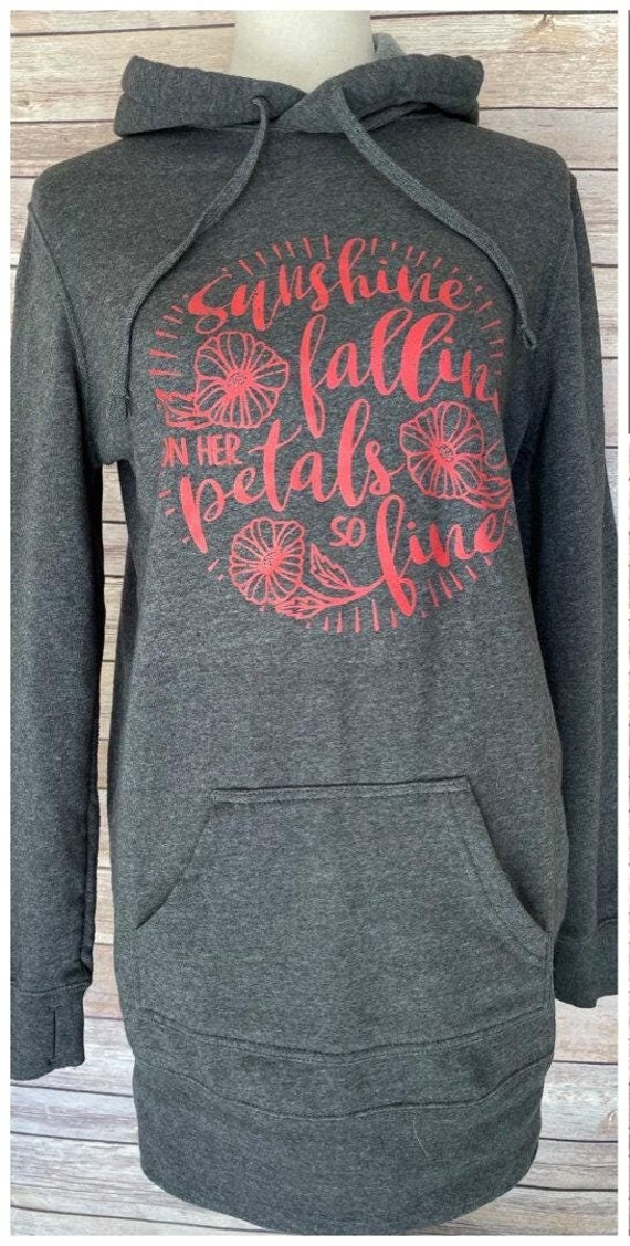 Billy Strings Red Daisy Hoodie Dress by Widespread Love Design