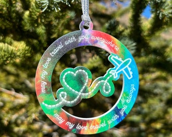 Ornamento "Possa il mio amore viaggiare con te"