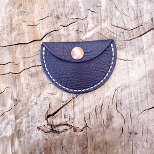 leather coin pouch, leather coin purse, minimalist coin pouch, small coin pouch, leather coin wallet, coin purse, coin wallet, wedding ring Navy