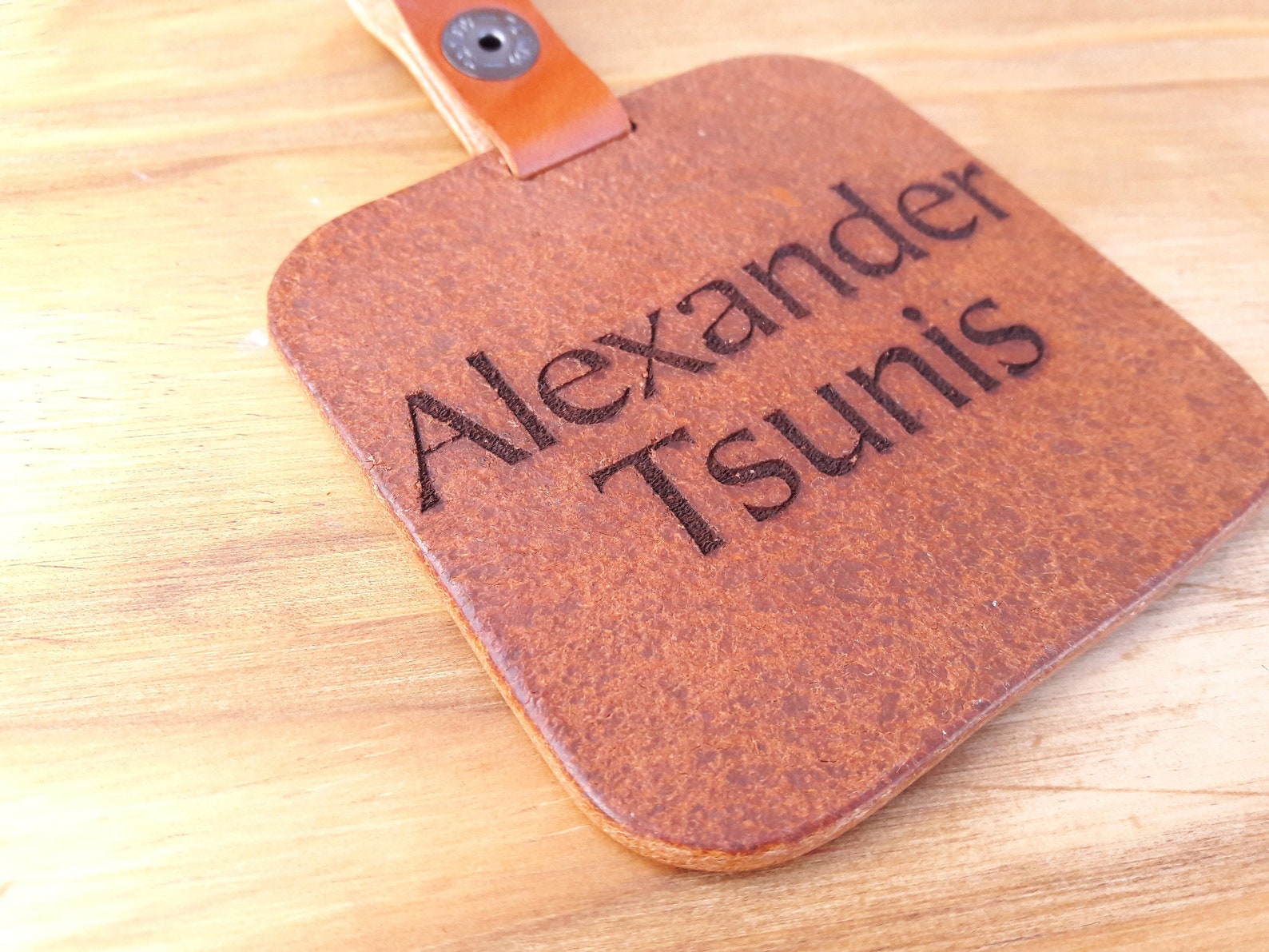 Golf Bag Tags Custom Bag Tags Square Golf Tag Leather Golf Etsy