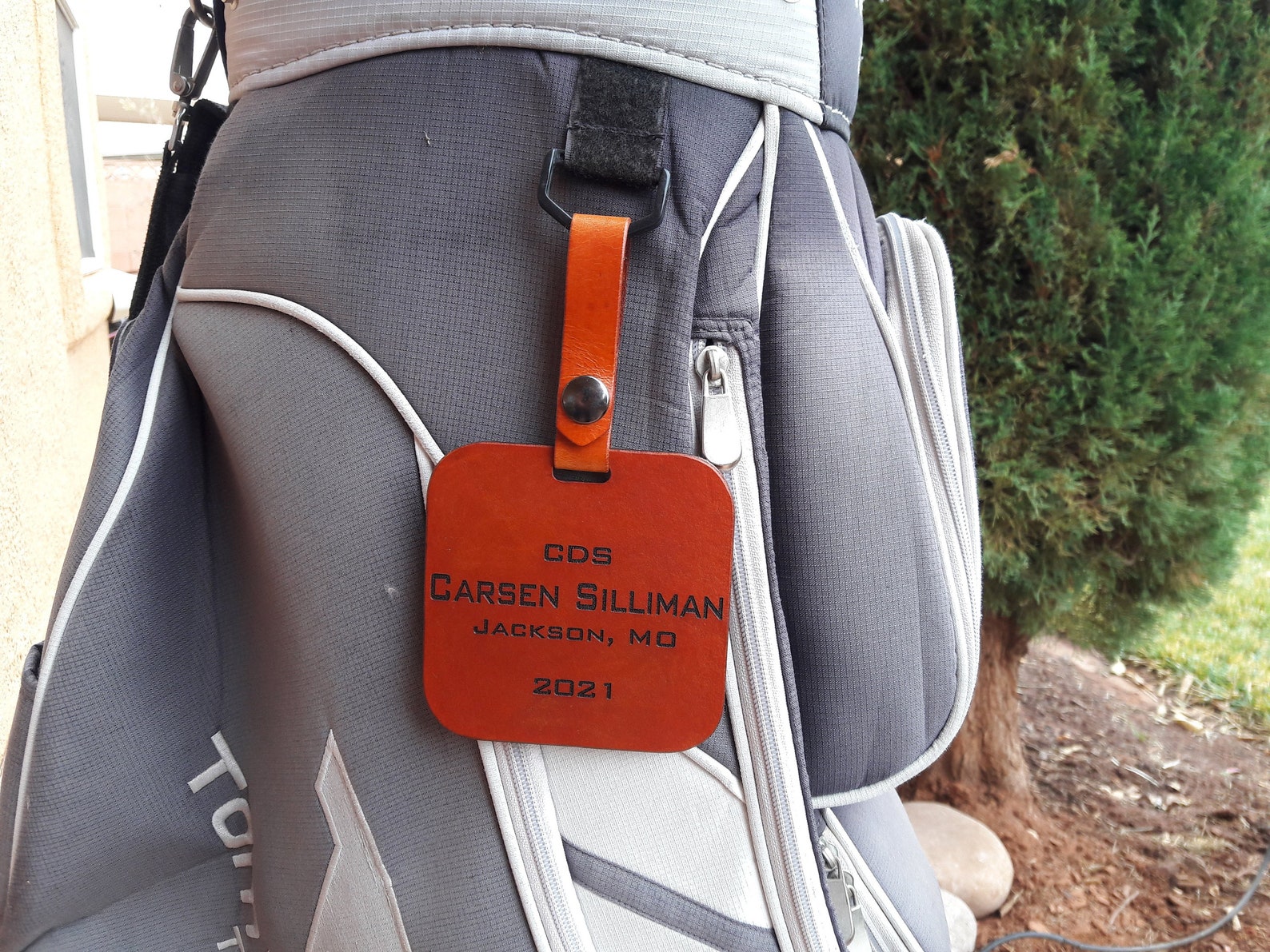 Golf Bag Tags Custom Bag Tags Square Golf Tag Leather Golf Etsy