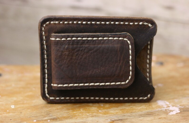 Large Pocket Money Clip Wallet Engraved Leather Wallets Etsy - image 0