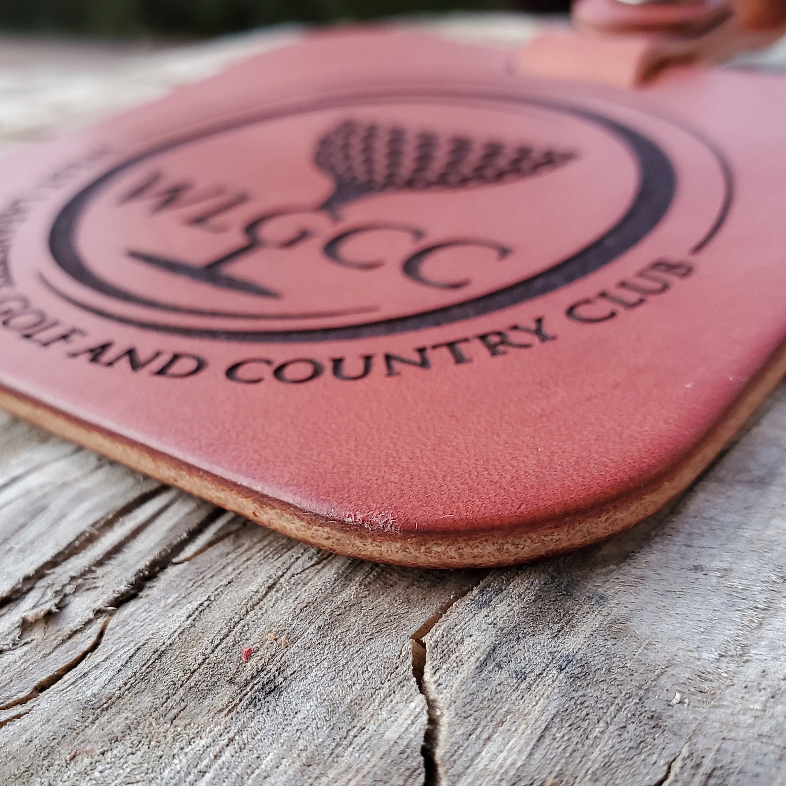 Golf Bag Tags Custom Bag Tags Square Golf Tag Leather Golf Etsy